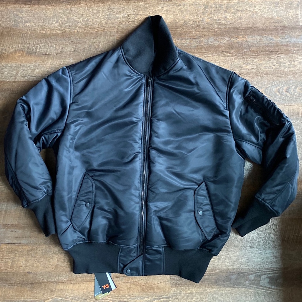 New Y-3 Adidas Reversible Quilted Bomber Jacket - Picture 5 of 8